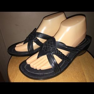 Bass Sonoma black leather sandals 9.5